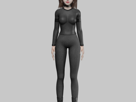 Pretty Beautiful woman V39557 3D Model