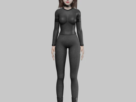 Pretty Beautiful woman V39557 3D Model
