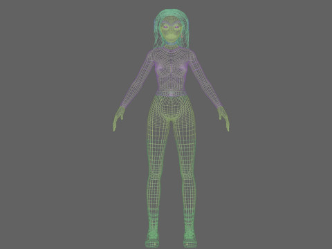 Pretty Beautiful woman V39557 3D Model