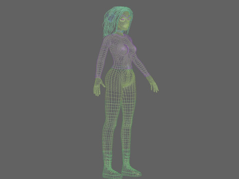 Pretty Beautiful woman V39557 3D Model
