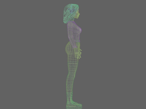 Pretty Beautiful woman V39557 3D Model