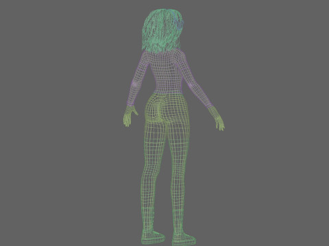 Pretty Beautiful woman V39557 3D Model