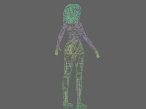 Pretty Beautiful woman V39557 3D Model