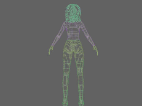 Pretty Beautiful woman V39557 3D Model