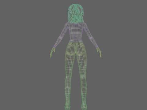 Pretty Beautiful woman V39557 3D Model