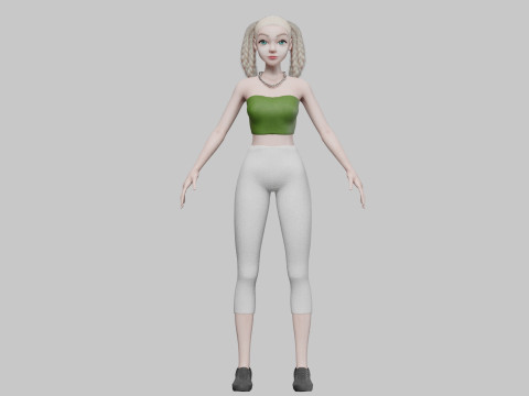Pretty Beautiful woman V39557 3D Model