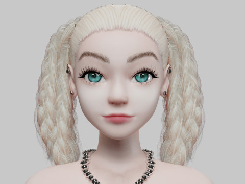 Pretty Beautiful woman V39557 3D Model