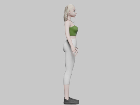 Pretty Beautiful woman V39557 3D Model