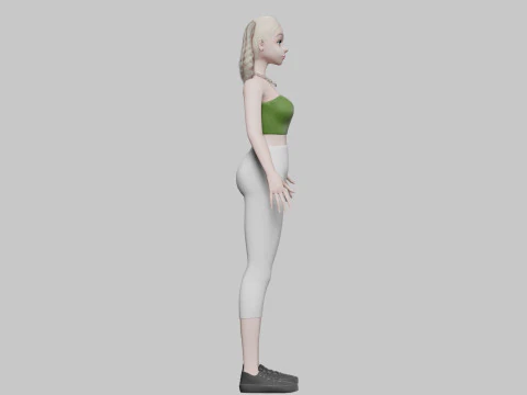 Pretty Beautiful woman V39557 3D Model