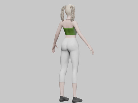 Pretty Beautiful woman V39557 3D Model