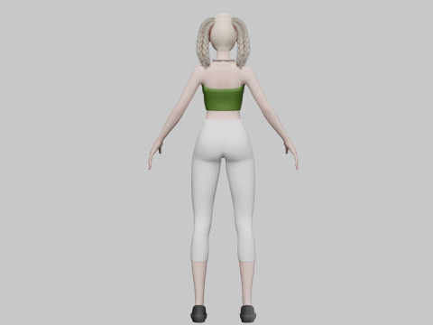 Pretty Beautiful woman V39557 3D Model
