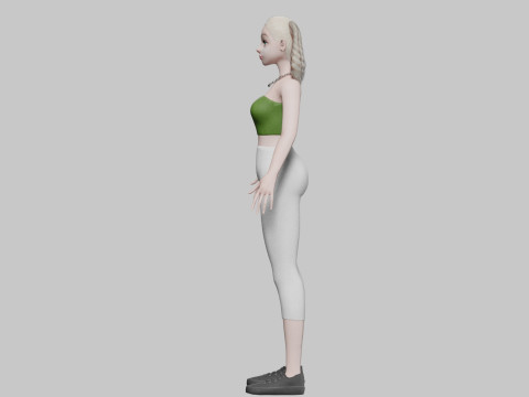 Pretty Beautiful woman V39557 3D Model
