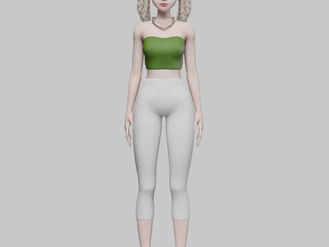 Pretty Beautiful woman V39557 3D Model