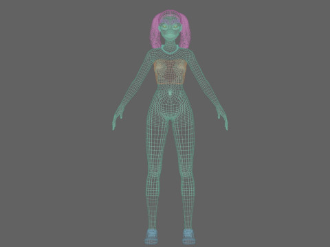 Pretty Beautiful woman V39557 3D Model
