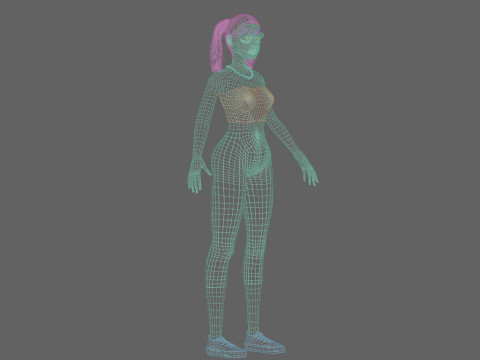 Pretty Beautiful woman V39557 3D Model