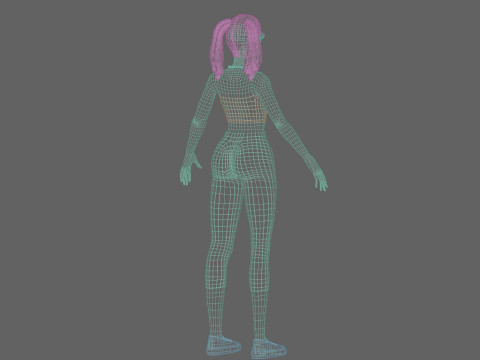 Pretty Beautiful woman V39557 3D Model