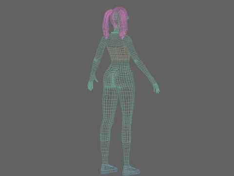 Pretty Beautiful woman V39557 3D Model