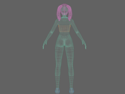 Pretty Beautiful woman V39557 3D Model