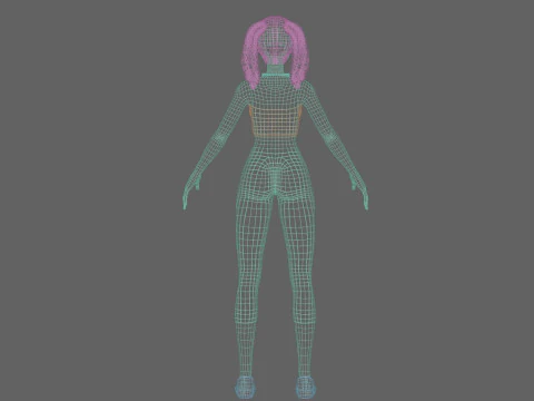Pretty Beautiful woman V39557 3D Model