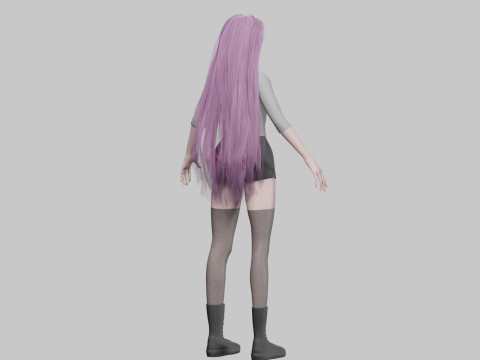 Pretty Cartoon woman V23924 Modelo 3D