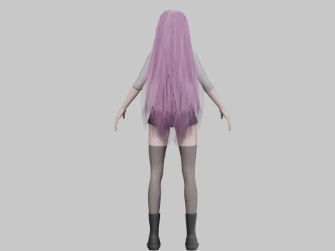 Pretty Cartoon woman V23924 Modelo 3D
