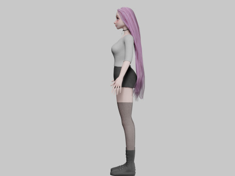 Pretty Cartoon woman V23924 Modelo 3D