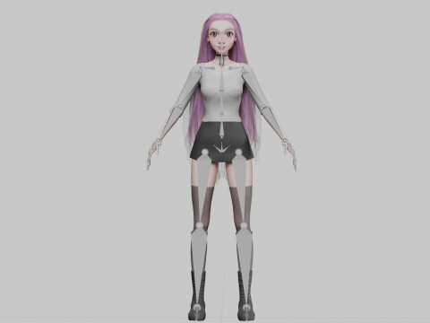 Pretty Cartoon woman V23924 Modelo 3D