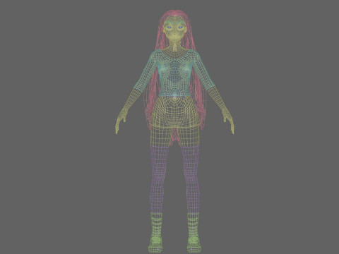 Pretty Cartoon woman V23924 Modelo 3D