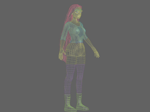 Pretty Cartoon woman V23924 Modelo 3D