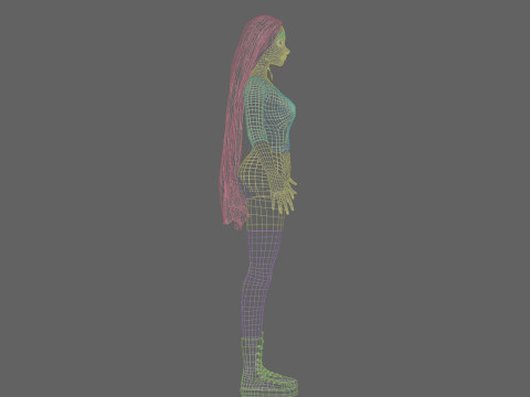 Pretty Cartoon woman V23924 Modelo 3D