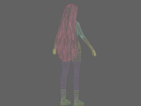 Pretty Cartoon woman V23924 Modelo 3D