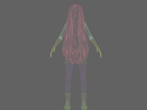 Pretty Cartoon woman V23924 Modelo 3D