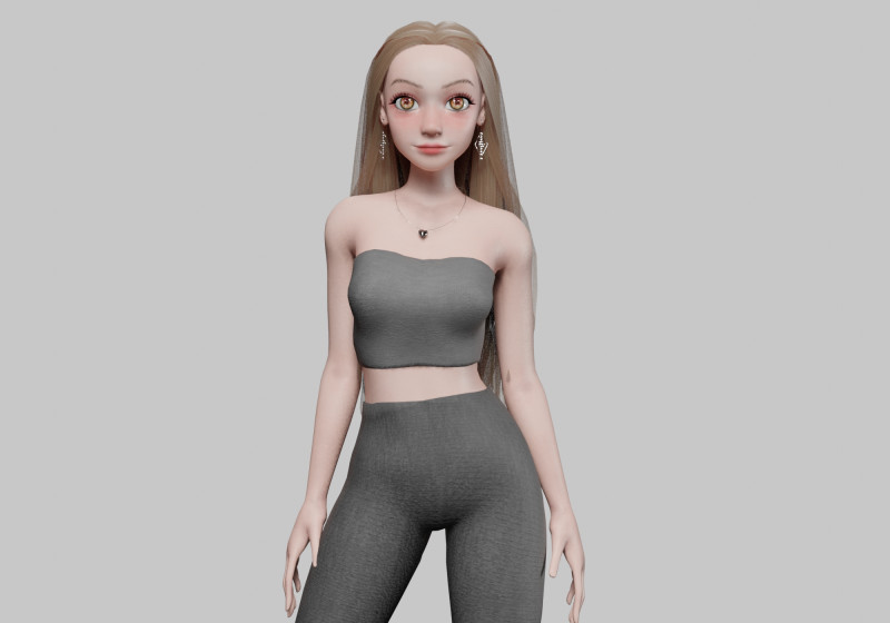 Pretty classic woman V32760 3D Model .c4d .max .obj .3ds .fbx .stl .blend 