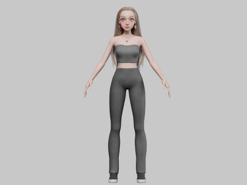 Pretty classic woman V32760 3D Model