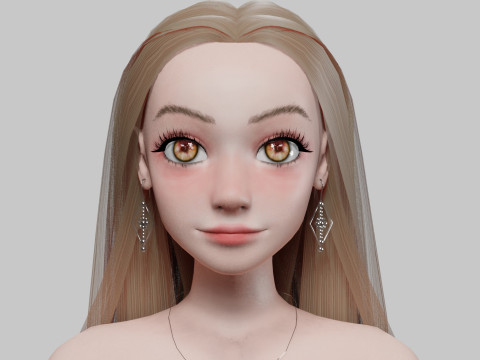 Pretty classic woman V32760 3D Model