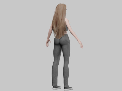 Pretty classic woman V32760 3D Model