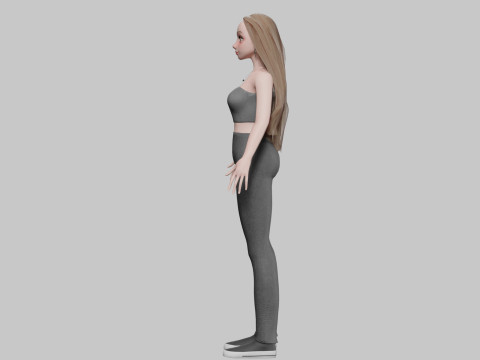 Pretty classic woman V32760 3D Model