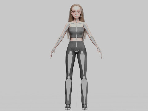 Pretty classic woman V32760 3D Model