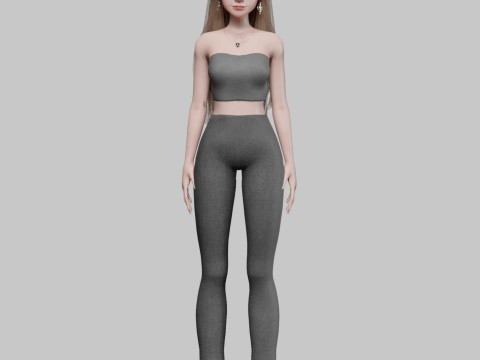 Pretty classic woman V32760 3D Model