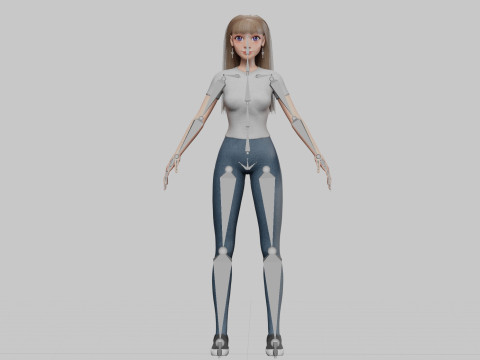 Pretty cool woman V35470 3D Model