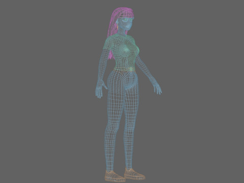 Pretty cool woman V35470 3D Model