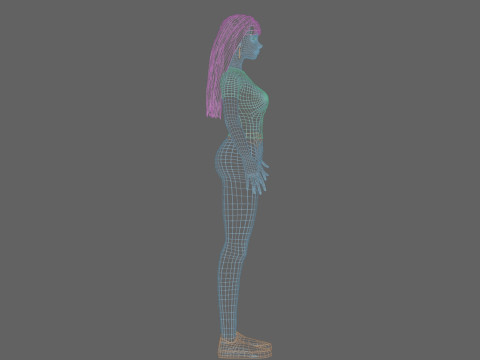 Pretty cool woman V35470 3D Model