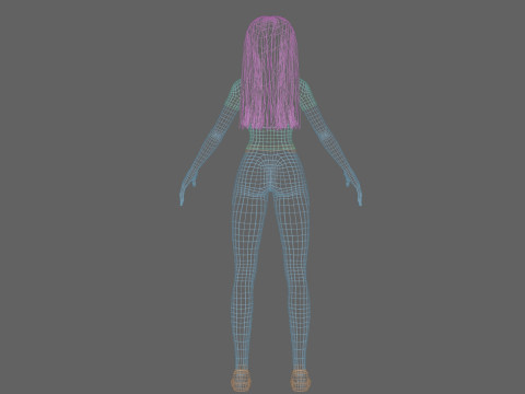 Pretty cool woman V35470 3D Model
