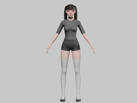 Pretty cute Woman V36031 3D Model