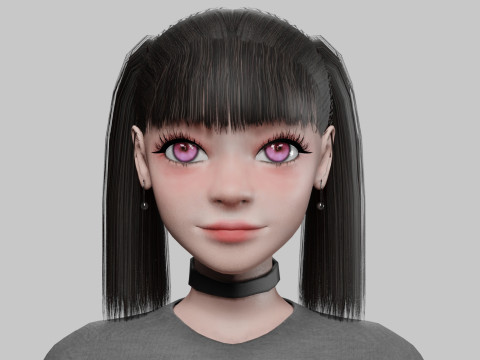 Pretty cute Woman V36031 3D Model