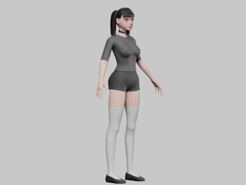 Pretty cute Woman V36031 3D Model