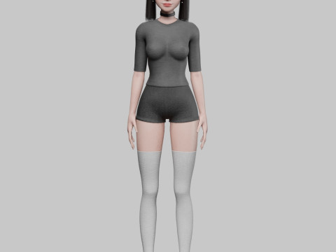 Pretty cute Woman V36031 3D Model