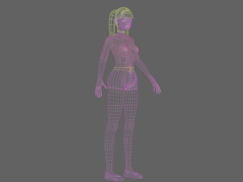 Pretty cute Woman V36031 3D Model