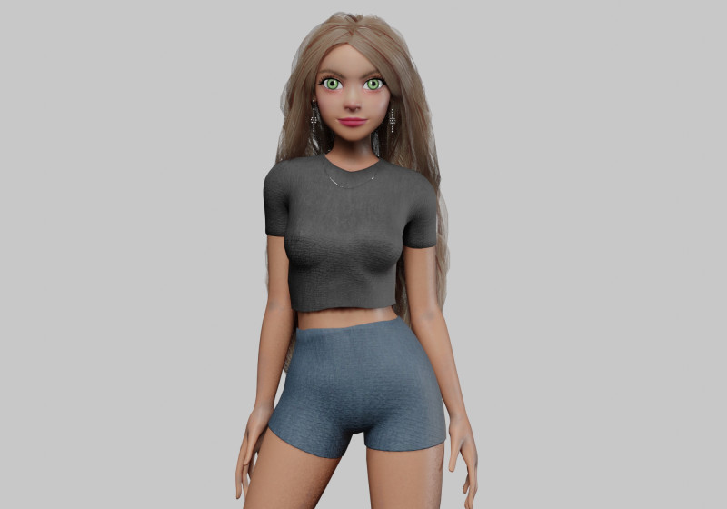 Pretty Standard Woman V32413 3D 模型 .c4d .max .obj .3ds .fbx .stl .blend 