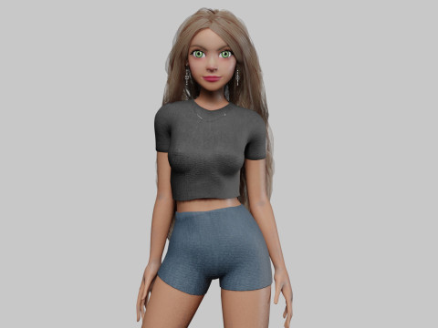Pretty Standard Woman V32413 Modèle 3D